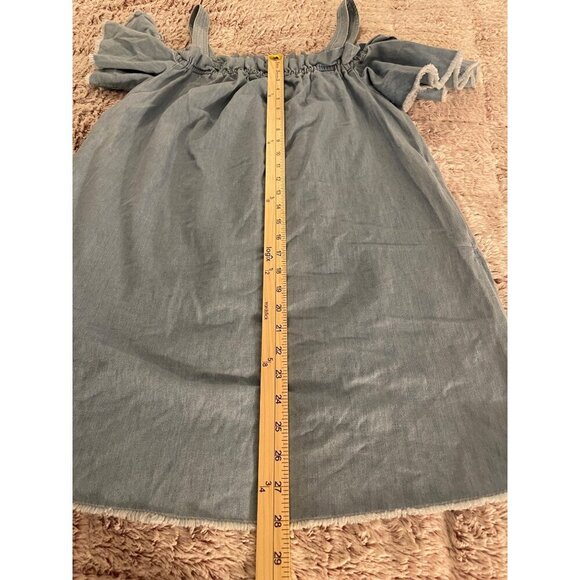 NWT , 7 For All Mankind Denim Off-Shoulder Dress WOMEN'S SIZE Small - Picture 10 of 16